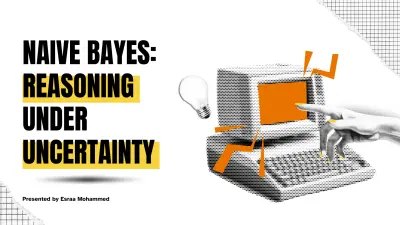تصميم عرض تقديمي أكاديمي لشرح خوارزمية Naive Bayes