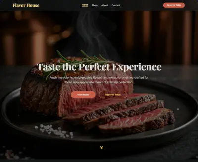 تصميم وتطوير Landing Page احترافية لمطعم باستخدام HTML و CSS و Bootstrap