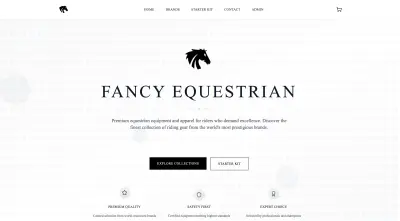 تصميم وتطوير متجر إلكتروني فاخر مستلزمات الفروسية (Fancy Equestrian Catalog)