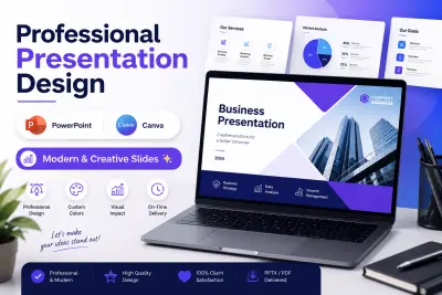 تصميم عروض تقديمية احترافية وجذابة باستخدام Canva وPowerPoint