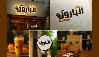 تصميم شعار احترافي لمحل "البارون للعصائر"