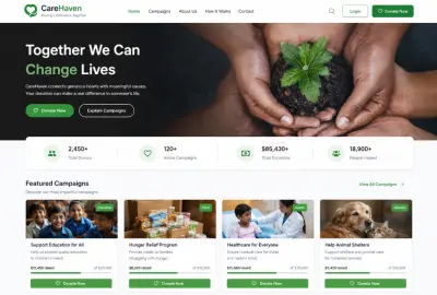 CareHaven - Online Donation & Charity Management System
