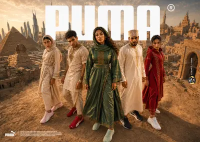 حملة بصرية مفاهيمية سينمائية (PUMA Middle East) - دمج التراث بالذكاء الاصطناعي