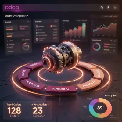منصة إدارة متكاملة للورش الرقمية – Odoo MES مع لوحات Kanban و Dashboard تفاعلي