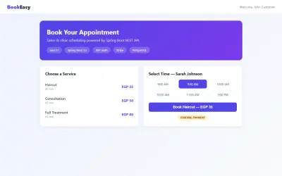 BookEasy — نظام حجز المواعيد