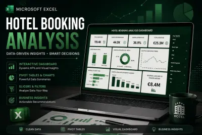 Hotel Booking Analysis Dashboard | Microsoft Excel