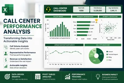 Call Center Performance Analysis Using Excel & Pivot Tables