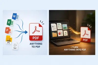 تحويل جميع أنواع الملفات إلى PDF باحترافية وسرعة