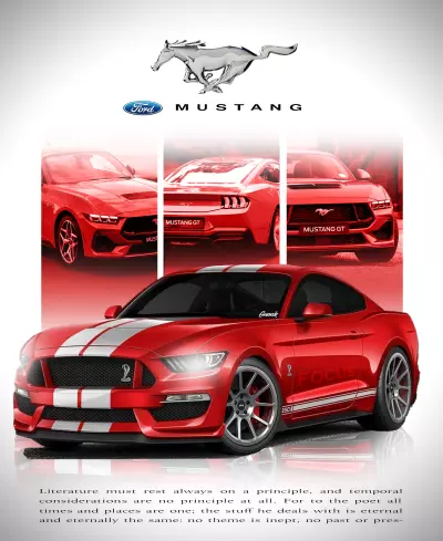 ford mustang flyer design