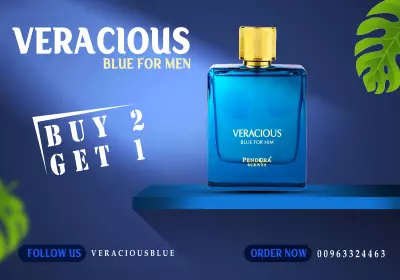 blue perfume for social media