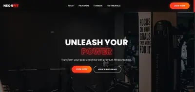 صورة العمل Modern Gym Website Design