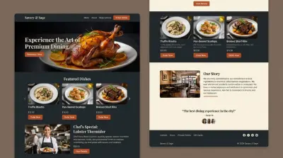 Modern Restaurant Website with Online Ordering System