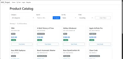 متجر إلكتروني متكامل باستخدام ASP.NET Core MVC