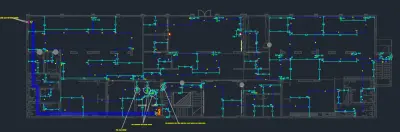 Electrical Shop Drawing for Light Current Systems (FA, CCTV, Data, PA,ACC) , لمبنى تجارى.