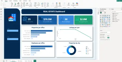 تصميم قاعدة بيانات عقارية متكاملة وربطها بـ Power BI لتحليل البيانات