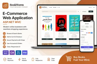 منصة BookWorm | متجر إلكتروني متكامل لبيع الكتب (ASP.NET Core MVC)