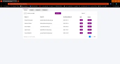 تطبيق ويب لنظام شؤون الطلاب باستخدام js ECMAScript