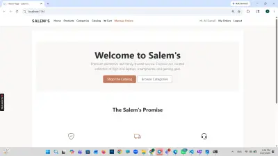 Salem E-Commerce Platform | متجر سالم الإلكتروني (MVC)