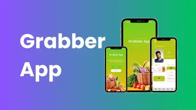 تصميم واجهات مستخدم لتطبيق تسوق وتوصيل الخضروات والفواكه الطازجة | Grabber App