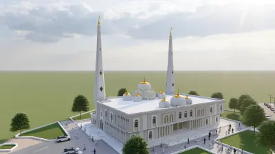 تصميم معماري لمسجد حي سكني