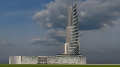 تصميم معماري لبرح تجاري سكني