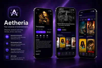 تطبيق أفلام ومسلسلات احترافي لنظام iOS بتصميم عصري وتجربة مشاهدة متكاملة