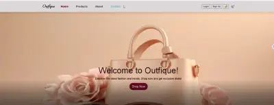 Online Clothing Store Website (Outfique) – Front-End Design