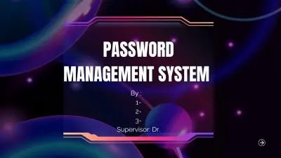 Academic Presentation Design on canva - Password Management System