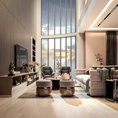 تصميم وتنفيذ ديكور داخلي متكامل لشقة سكنية - أسلوب مودرن