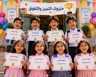 شهادات تقدير إحترافية للطلاب ( بنين/ بنات )