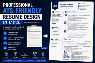 تصميم سيرة ذاتية احترافية باستخدام LaTeX متوافق مع ATS