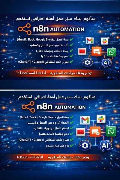سأقوم ببناء سير عمل أتمتة احترافي باستخدام n8n