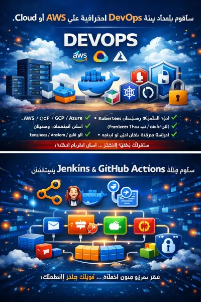 سأقوم بإعداد بيئة DevOps احترافية على AWS أو أي Cloud