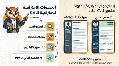 عرض احترافي لتصميم وصياغة سيرتك الذاتية (CV)