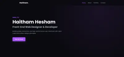 تطوير موقع معرض أعمال شخصي متكامل (Portfolio Website)