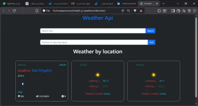 Weather Forecast Web App – Responsive Weather Dashboard