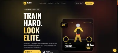 تصميم وتطوير Landing Page احترافية لجيم Baison Gym