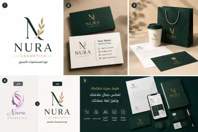 تصميم شعارات وهوية بصرية احترافية للعلامات التجارية