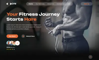 تصميم وتطوير موقع إلكتروني احترافي لصالة رياضية (Gym)