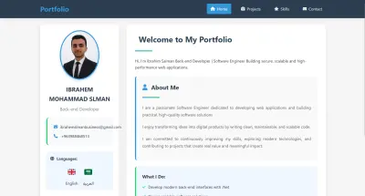 موقع معرض أعمال شخصي (Portfolio) لعميل