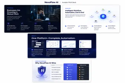 AI Startup Pitch Deck Design | Investor Presentation for NexaFlow AI