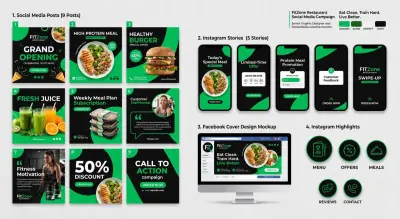 FitZone Restaurant – Complete Social Media Branding Campaign