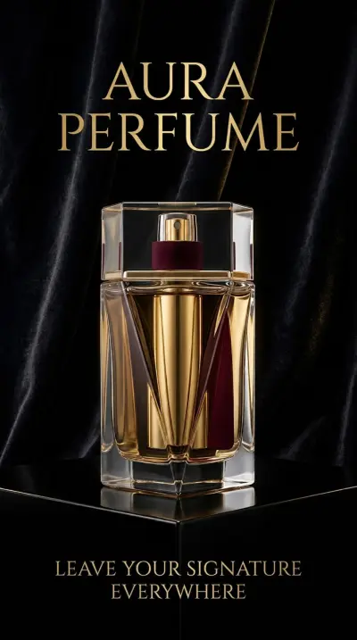 المدير الإبداعي الأول - حملة إعلانية شاملة لعلامة العطور الفاخرة "Aura Perfume"