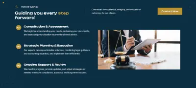 تطوير واجهة مستخدم احترافية لمنصة استشارات قانونية ومالية