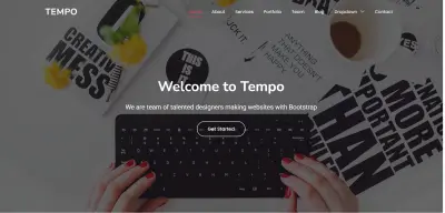 تصميم Landing Page احترافية لشركة باستخدام Bootstrap