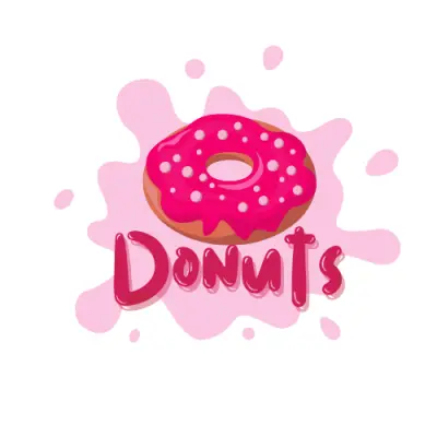 صورة العمل تصميم هوية بصرية وشعار مبتكر لمتجر حلويات ودوناتس (Donuts)