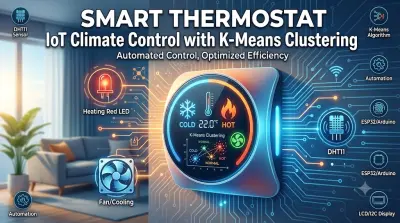 نظام تنظيم الحرارة الذكي (Smart Thermostat) المعتمد على خوارزميات التجميع (K-Means Clustering)