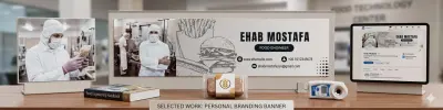 تصميم غلاف (Banner) احترافي لملف شخصي - هوية بصرية لمهندس أغذية