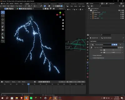 إضافة blender لتوليد تأثيرات البرق الواقعي للأفلام والأنميشن بنقرة زر