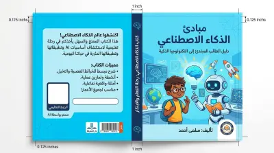 تصميم غلاف كتاب او مجلة باستخدام الذكاء الاصطناعي